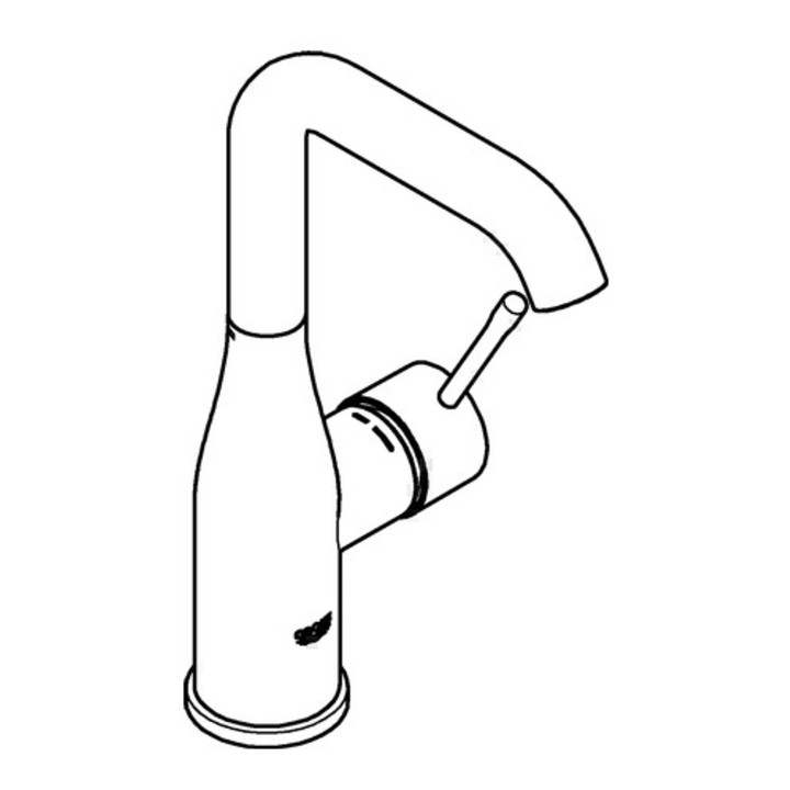 Grohe Einhand-Waschtischbatterie ESSENCE DN 15, L-Size, glatter Körper chrom