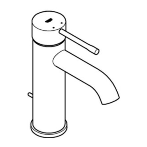 Grohe Einhand-Waschtischbatterie ESSENCE DN 15, S-Size, Zugstangen-Ablaufgarnitur 1 1/4" chrom