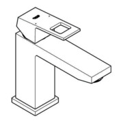 Grohe Einhand-Waschtischbatterie EUROCUBE DN 15, mittelhohe Ausführung glatter Körper chrom