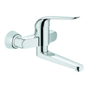 Grohe Mitigeur lavabo Euroeco Special chrome, bec 25,7 cm, avec limiteur de température
