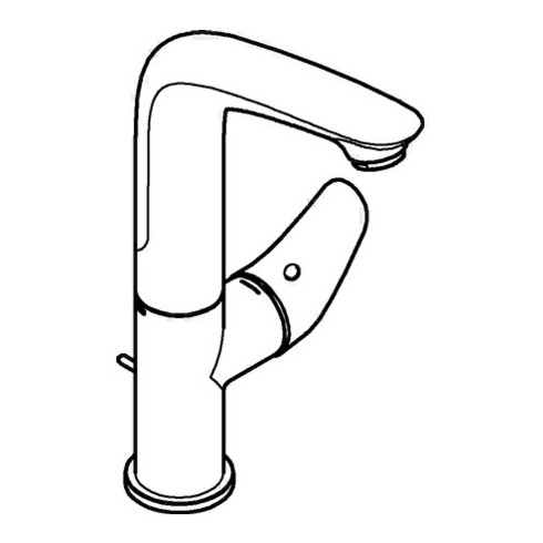 Grohe Einhand-Waschtischbatterie EUROSTYLE DN 15, L-Size, geschlossener Metall-Hebelgriff chrom