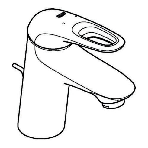 Grohe Einhand-Waschtischbatterie EUROSTYLE DN 15, S-Size, offener Metall-Hebelgriff chrom