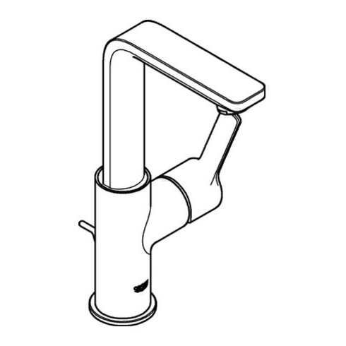 Grohe Einhand-Waschtischbatterie LINEARE DN 15, mit Ablaufgarnitur 1 1/4", L-Size chrom