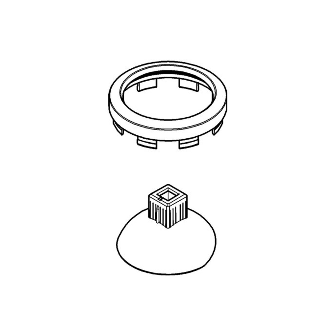 Grohe Élément de couverture 46663 noir velours