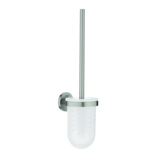 Grohe Ensemble brosse WC Essentials mural, fixation dissimulée, supersteel
