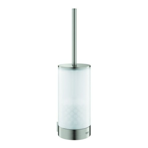 Grohe Ensemble brosse WC Selection, fixation murale, supersteel