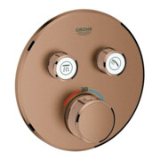 Grohe Ensemble complet Grohtherm Smartcontrol avec soleil, rond, encastré, UP-THM, 2 vannes d'arrêt