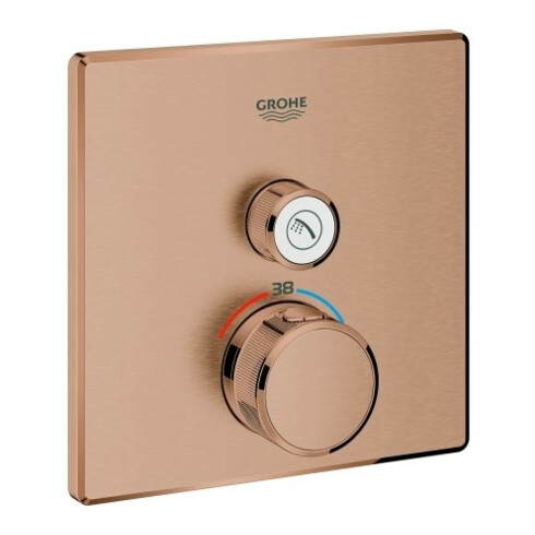 Grohe Ensemble complet Grohtherm Smartcontrol avec suns monté, angle, encastré-THM, 1 vanne d'arrêt