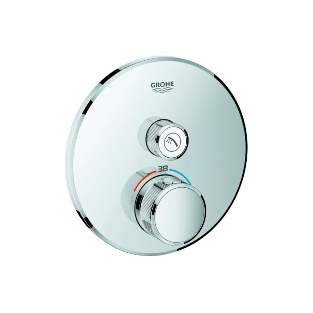 Grohe Ensemble complet Grohtherm Smartcontrol chr, rd, Thermostat encastré, 1 vanne d'arrêt