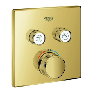 Grohe Ensemble complet Grohtherm Smartcontrol encastré UP-THM, 2 vannes d'arrêt, angle, C sunrise