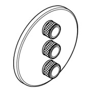 Grohe Ensemble complet Grohtherm Smartcontrol graphite dur, rond, valve encastrée 3 voies-3