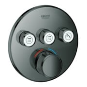 Grohe Ensemble complet Grohtherm Smartcontrol hd graphite, rouge, UP-THM, 3 vannes d'arrêt