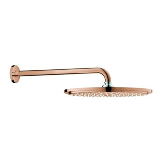 Grohe Ensemble de pommeau de douche Rainshower C 310 Bras 38 cm, avec régulateur de débit, blanc sunset