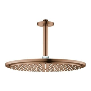 Grohe Ensemble de pommeau de douche Rainshower C 310 plafond 14,2 cm, warm sunset brossé