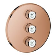 Grohe Ensemble prêt à poser Grohtherm Smartcontrol warm sunset, rond, valve encastrée 3 voies