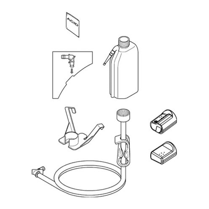 Grohe Entkalkungsset Sensia Arena m 80 g Entk., m Fl., Schl m Vtl u Adapt.