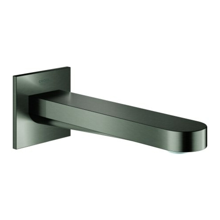 Grohe Entrée de baignoire PLUS Sortie 16,8 cm, montage mural, graphite mat courbé