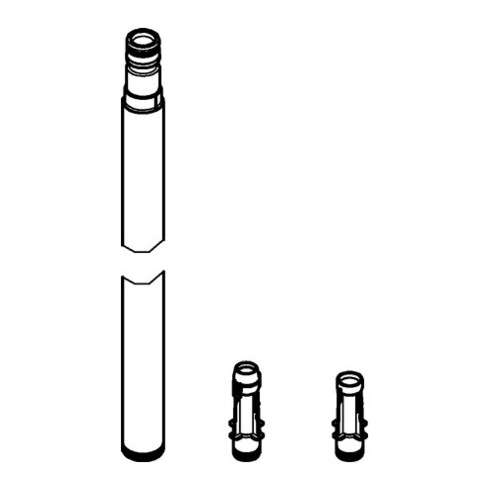Grohe Ersatz-Brauserohr 15cm kürzer als Originalrohr, chrom