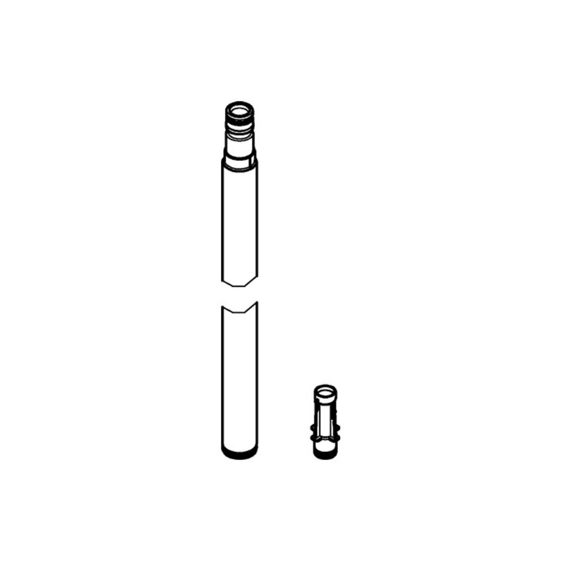 Grohe Ersatz-Brauserohr 15cm länger als Originalrohr, chrom