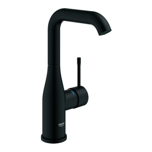 Grohe Essence Mitigeur lavabo monocommande 1/2", L, corps lisse, noir fantôme