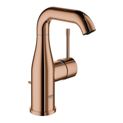 Grohe Essence Mitigeur lavabo monocommande warm sunset, taille M, avec garniture de vidage