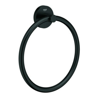 Grohe Essentials Anneau porte-serviettes fixation dissimulée, noir mat