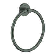 Grohe Essentials Anneau porte-serviettes, fixation murale, graphite dur brossé