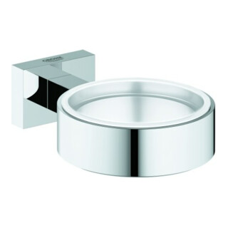 Grohe Essentials Cube Support chrome, pour verre, distributeur/porte-savon