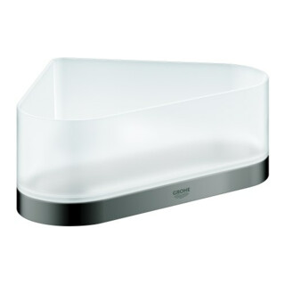Grohe Étagère d'angle en verre Selection graphite dur, avec support