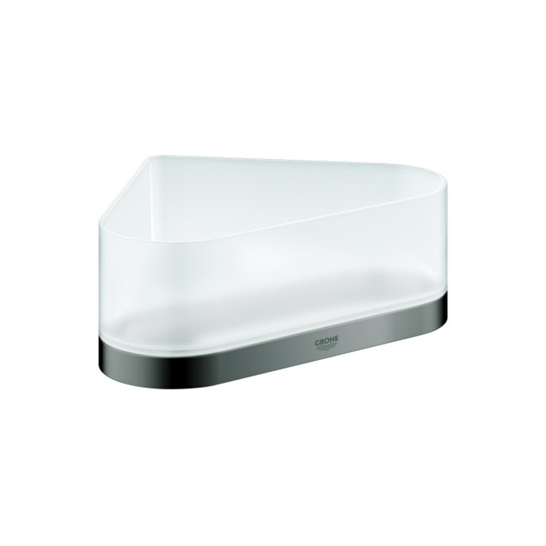 Grohe Étagère d'angle en verre Selection graphite dur, avec support