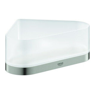 Grohe Étagère d’angle en verre Selection supersteel, avec support