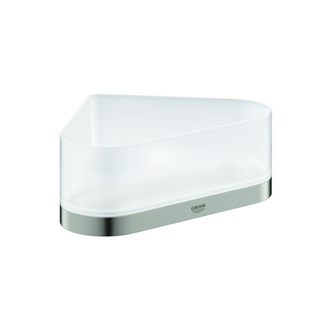 Grohe Étagère d’angle en verre Selection supersteel, avec support