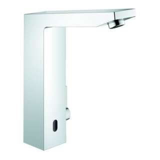 Grohe Eurocube E Mitigeur lavabo infrarouge chromé, limiteur de température, 6 V