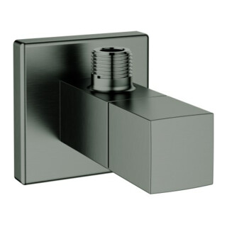 Grohe Eurocube robinet d'arrêt d'angle 1/2", raccord mural 1/2", graphite mat