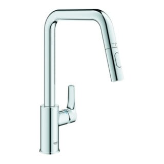 Grohe Eurosmart Mitigeur évier mono-commande 30619 bec haut douchette double chrome