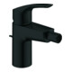Grohe Eurosmart Mitigeur monocommande bidet 1/2", avec garniture de vidage, noir mat-1
