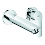 Grohe Eurosmart Set de montage prêt mitigeur lavabo encastré 2 trous, bec 21,1 cm, chromé