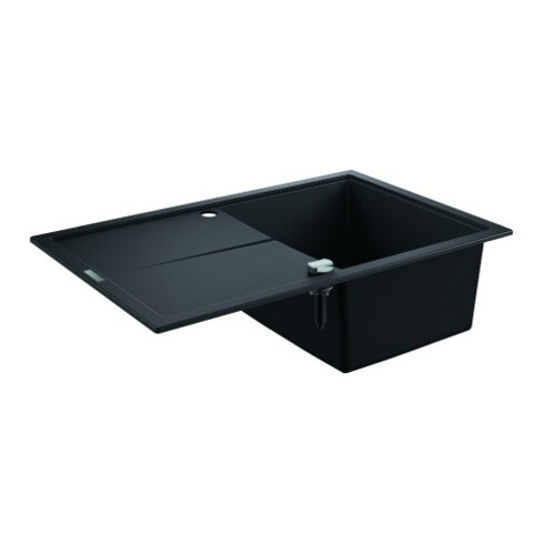 Grohe Évier encastrable composite K400 50-C 78x50 cm, 1 bac avec égouttoir, gris sw