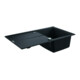 Grohe Évier encastrable composite K400 50-C 86/50 1.0 rev 86x50 cm, avec trop-plein, 1 bac, gris/noir-1