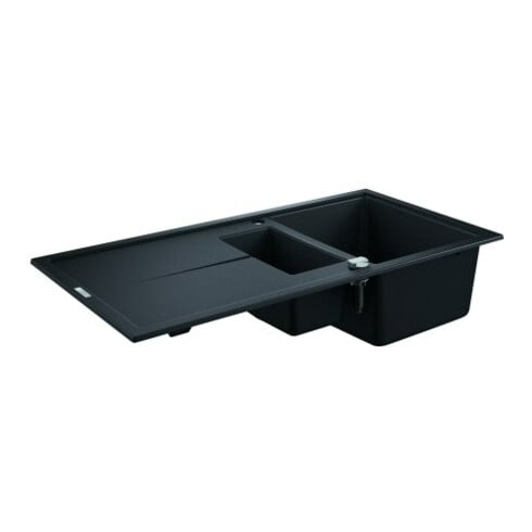 Grohe Évier encastrable composite K400 60-C 100/50 1,5 bac avec égouttoir, gris sw