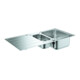 Grohe Évier encastré K500 60-S 100/50 1,5 bac, avec trop-plein, 100x50 cm