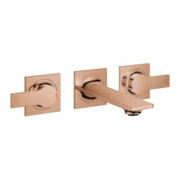 Grohe Fertigmontageset Allure UP-3-Loch-Waschtischarmatur, 1/2", A 15cm, Wd, w. suns