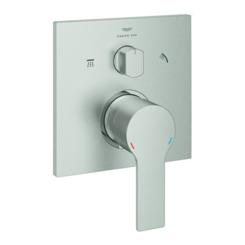 Grohe Fertigmontageset Allure UP-EHM, m 3-Wege-Umstellung, supersteel