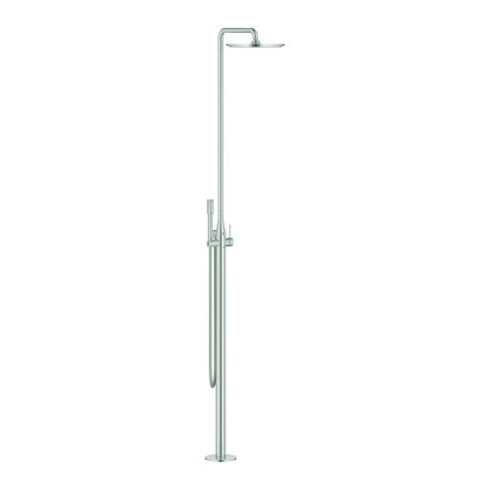 Grohe Fertigmontageset Essence UP-Brause-Einhebelmischer, Bodenmontage, supersteel