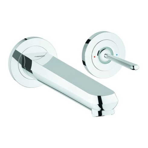 Grohe Fertigmontageset Eurodisc Joy UP-2-Loch-Waschtischarmatur, chrom