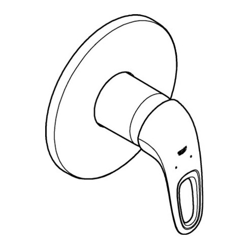 Grohe Fertigmontageset Eurostyle UP-Br.-EHM, off. Metal-Hebelgr., m wh.