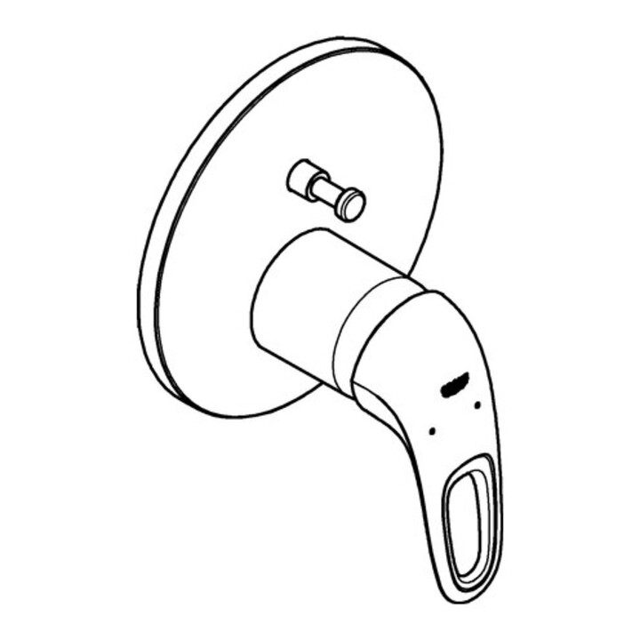 Grohe Fertigmontageset Eurostyle UP-WA.-EHM, off. Metal-Hebelgr., m wh.