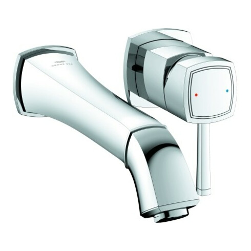 Grohe Fertigmontageset Grandera UP-2-Loch-Waschtischarmatur, Ausl. 23,4cm, ch