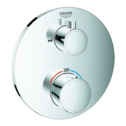 Grohe Fertigmontageset Grohtherm chr, UP-Wannen-Thermostat mit 2-Wege-Umstellung