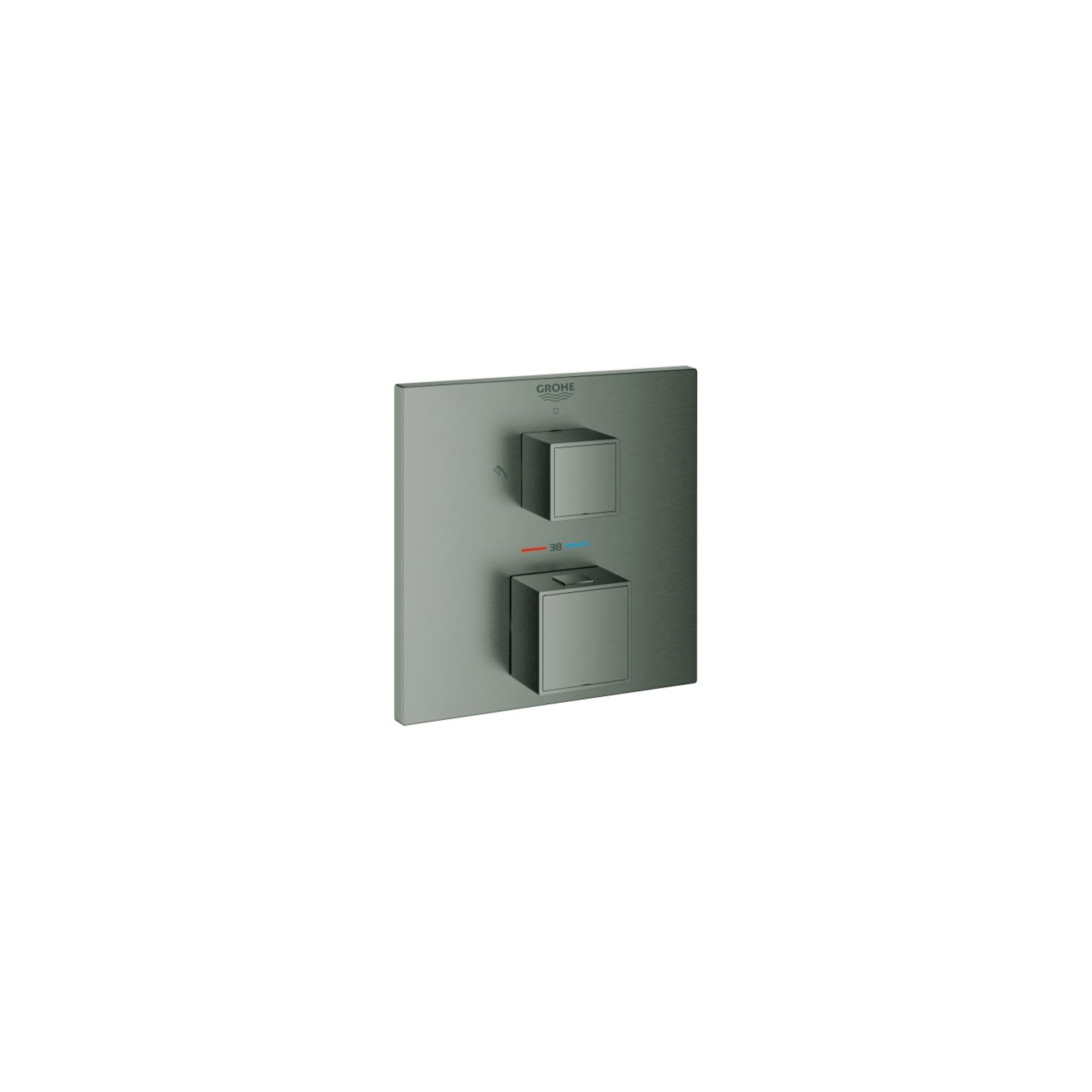 Grohe Fertigmontageset Grohtherm Cube UP-Br-THM, m i 2-W-Umst, hd graph. geb.